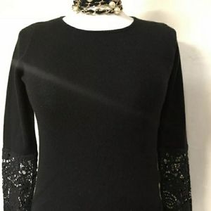 Newman Marcus blk knitted cashmere top